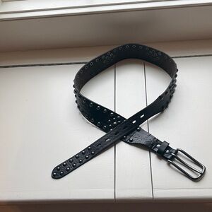 GAP Vintage Black & Silver Studded Leather Belt